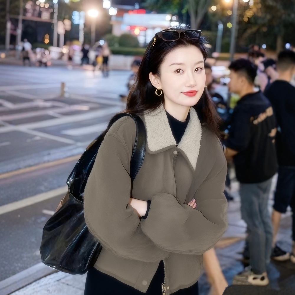 【赠送运费险】毛麂皮绒加厚外套