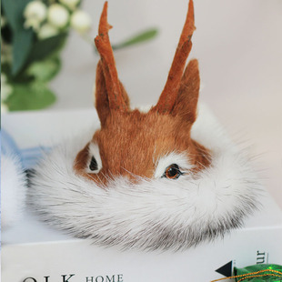 狍角帽大兴安岭鄂伦春族鹿角汽车摆件饰品中控台鹿头犄角装饰手工