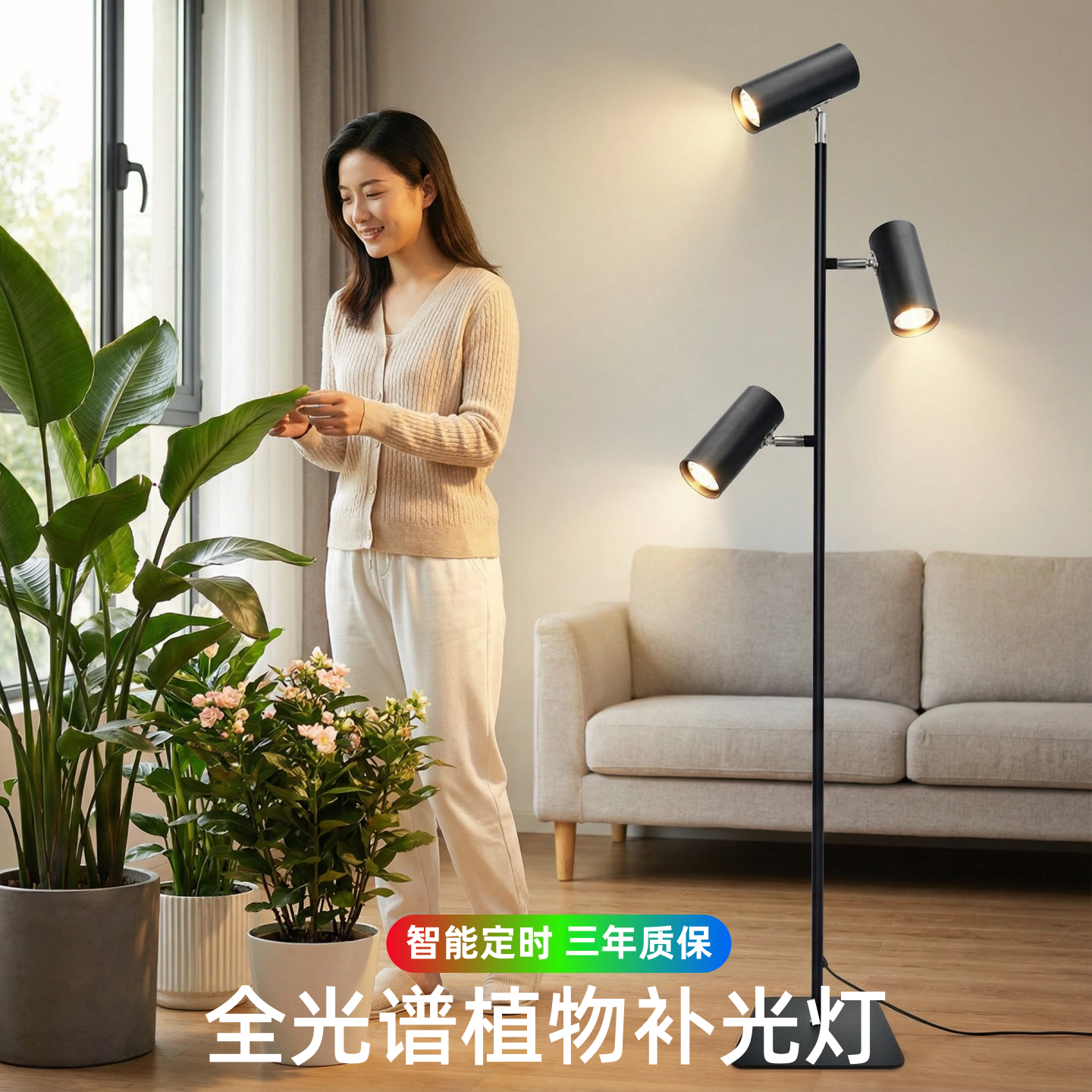 全光谱植物补光灯室内仿太阳光植物灯家用绿植花卉多肉植物生长灯,家装灯饰光源,植物生长灯,淘宝优惠券,粉丝福利购,淘宝优惠卷