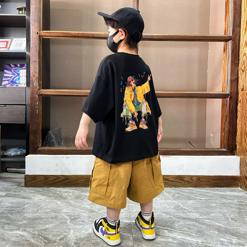 童装2026新款男童夏款套装运动洋气男孩洋气夏装中大童衣服韩版潮