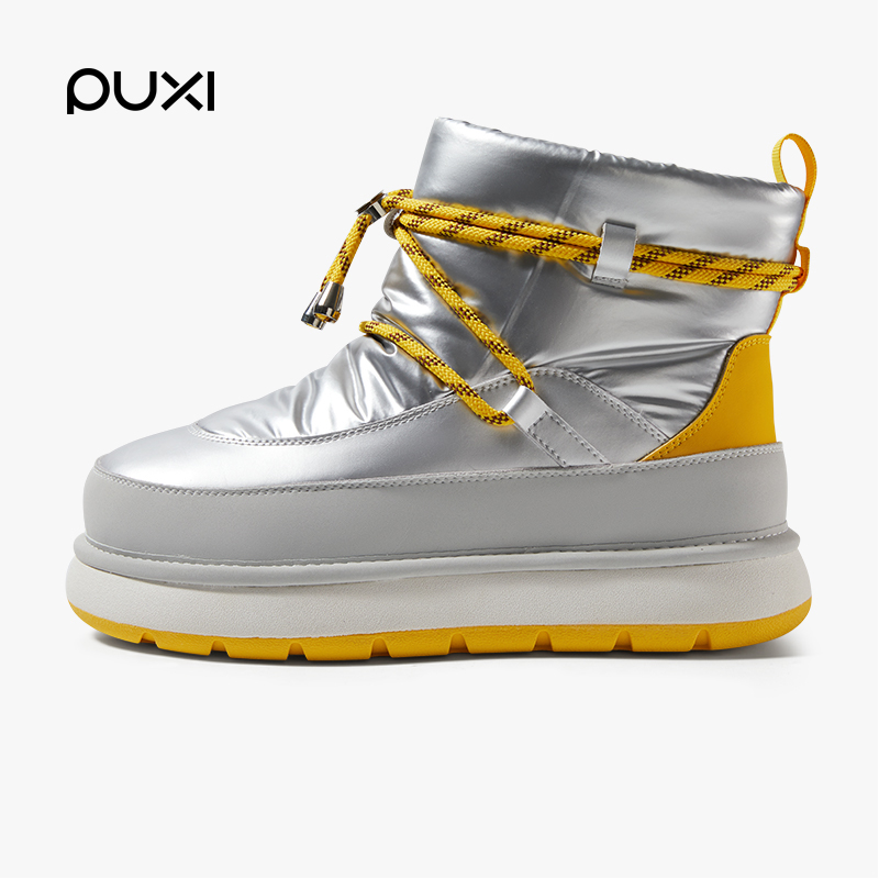 朴西极光雪地靴女厚底冬季保暖加绒加厚短筒靴子外穿棉鞋女