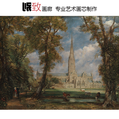 英国浪漫主义风景油画装饰画