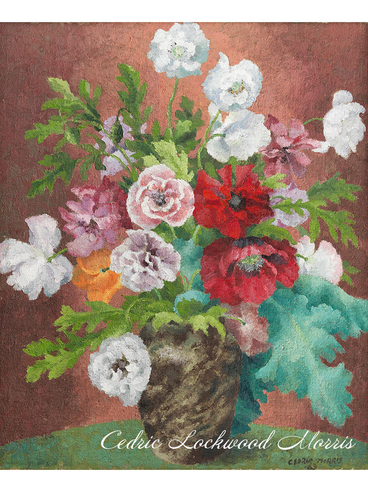 静物花瓶 cedric morris英国花卉油画 客厅玄关餐厅书房装饰画芯