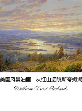 从红山远眺斯夸姆湖风景装饰画