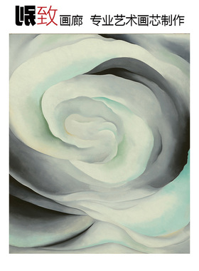 欧姬芙美国抽象花卉油画装饰画