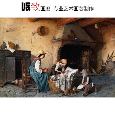 意大利民俗人物油画装饰画芯