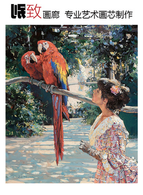 鸟舍 Dianne Flynn英国人动物油画 玄关餐厅儿童房养老院装饰画芯