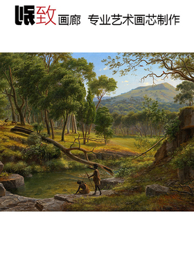 澳洲风景油画客厅玄关装饰画芯