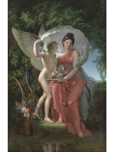 诗神埃拉托 Charles Meynier法国人物油画 客厅玄关宾馆装饰画芯