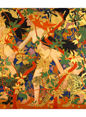 戴安娜和她的同伴 Robert Burns苏格兰神话人物插画 玄关装饰画芯