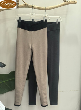 caser凯撒女80只咖啡丝光绒双层保暖裤净面棉裤BN62-5106富太5110