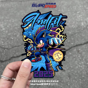 音速小子刺猬索尼克动漫卡通汽车贴纸个性 饰贴花 划痕遮装