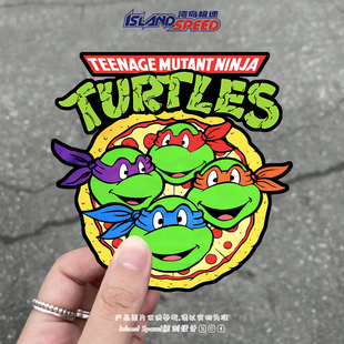 忍者神龟游戏图案汽车贴纸童年回忆卡通划痕遮盖车饰贴花