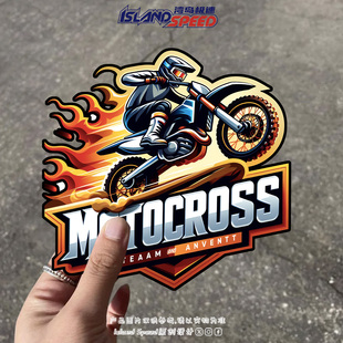 MOTOCROSS越野摩托标车贴美式机车汽车车身防水装饰贴