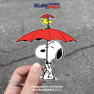 史努比可爱卡通汽车贴纸个性 饰贴花 创意车身划痕遮盖装