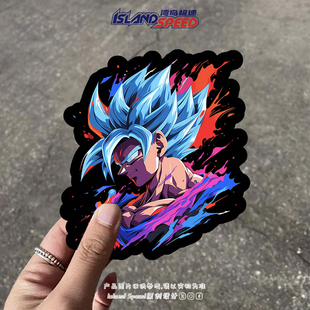 龙珠悟空超级亚赛人动漫个性创意汽车贴纸JDM划痕遮盖装饰贴画