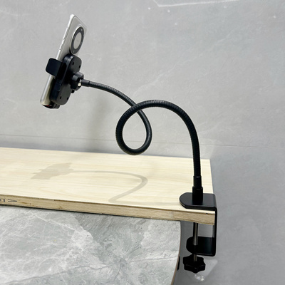 桌面直播手机架支架夹子床头软管支撑架金属匚形夹懒人支架手机夹