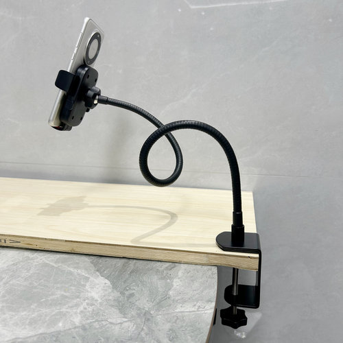 桌面直播手机架支架夹子床头软管支撑架金属匚形夹懒人支架手机夹