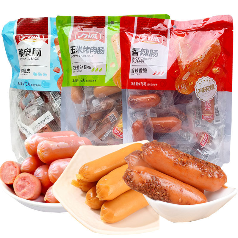 力诚玉米烤肉肠即食香辣香脆肠