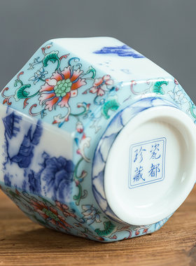 九九茶器小清新珐琅彩陶瓷新中式