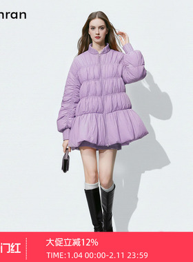 2025冬季新款时尚休闲减龄灯笼袖宽松A摆羽绒服加厚90羽绒服外套