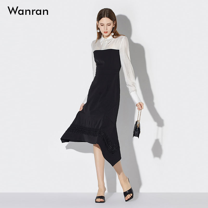 2024鱼尾职场小黑裙职场优雅