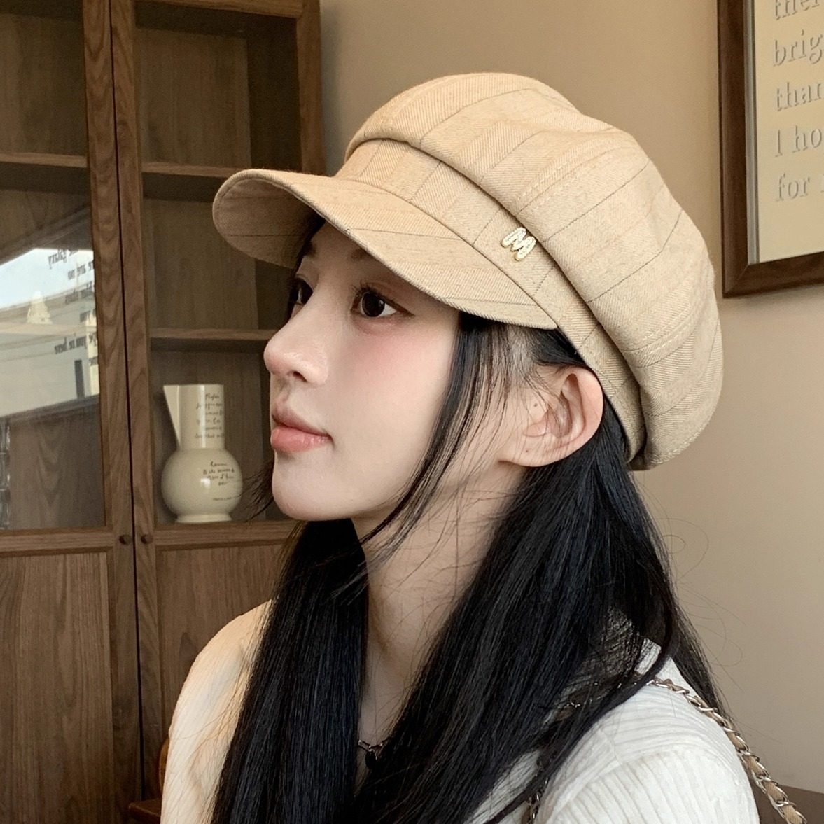 2025年新款八角帽子女英伦