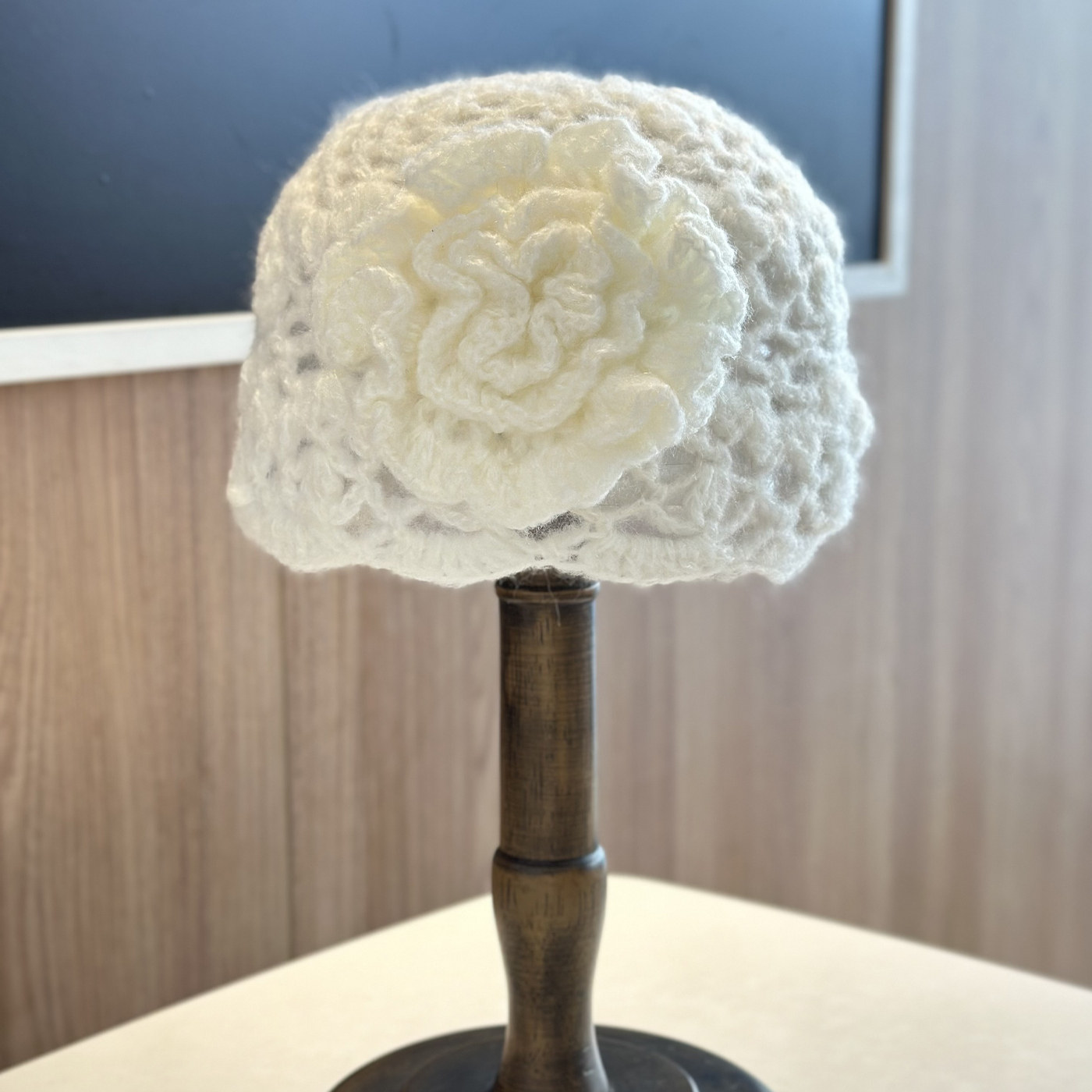 立体花朵镂空包头帽子女夏季薄款手工钩花针织帽优雅时尚单品百搭