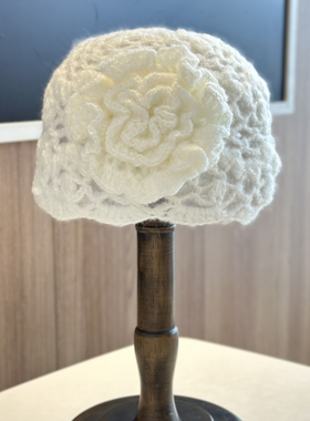 立体花朵镂空包头帽子女