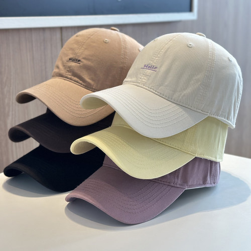 韩系水洗小字母刺绣棒球帽