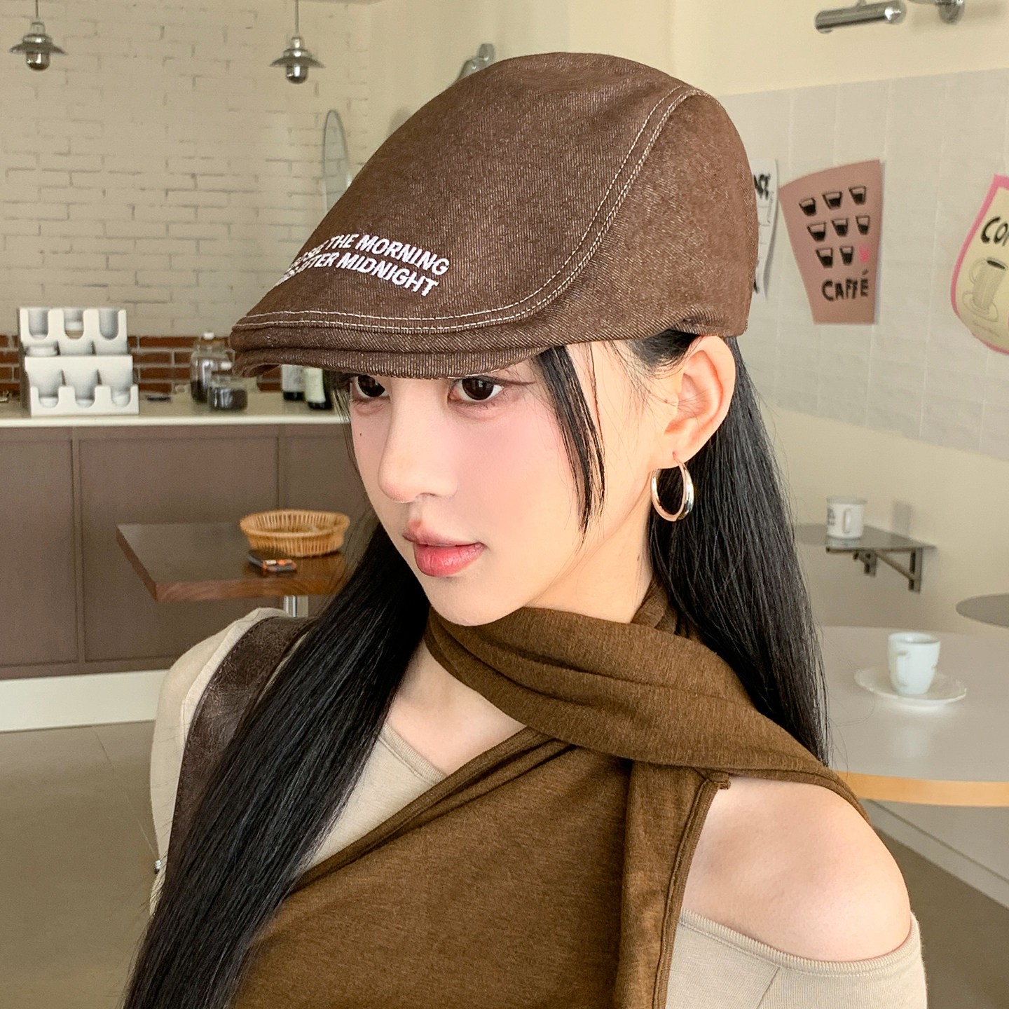 2026新款复古字母前进帽子女