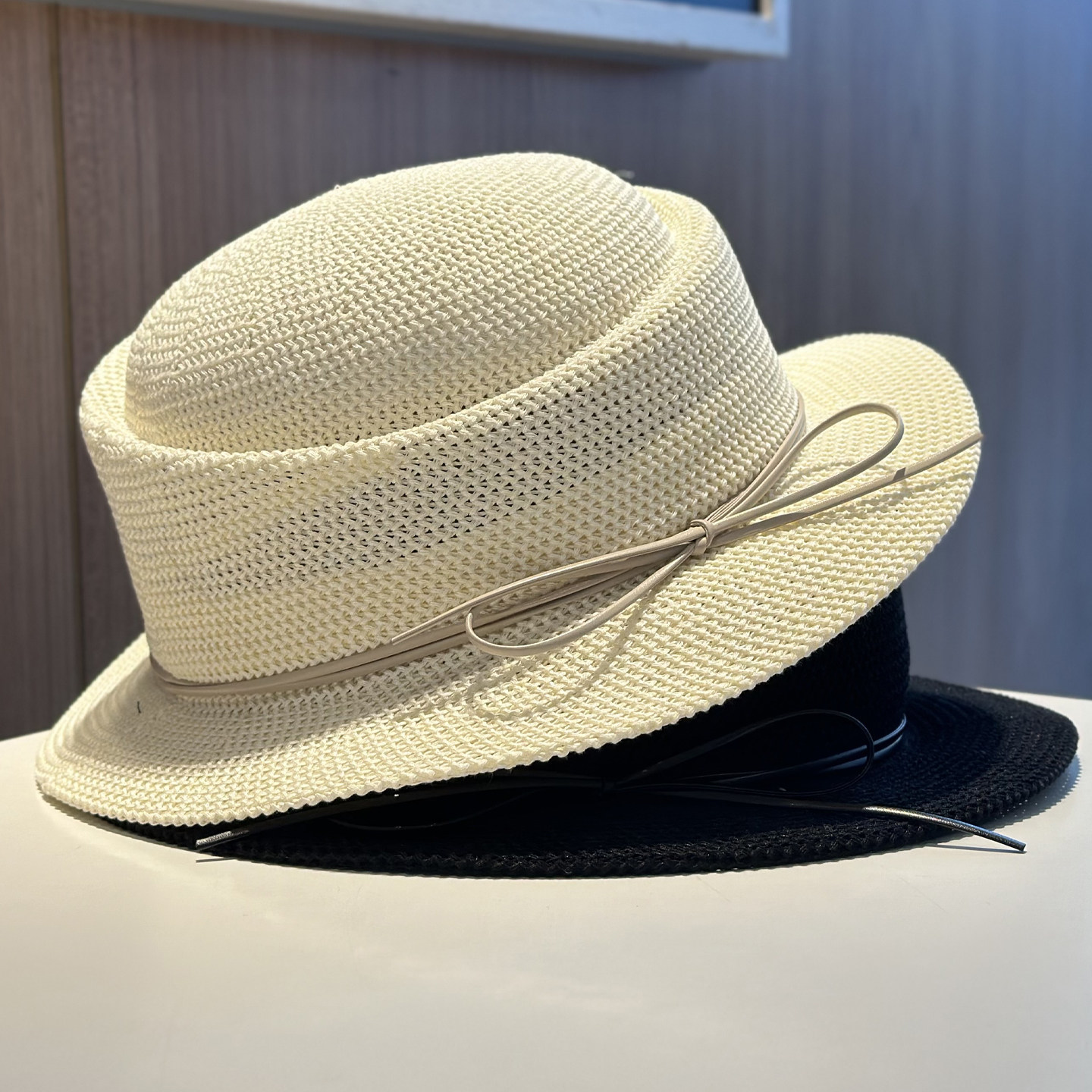 复古优雅蝴蝶结纯色帽子女夏季百搭圆顶帽英伦风高品质遮阳礼帽 - 卡莱帽子铺出品