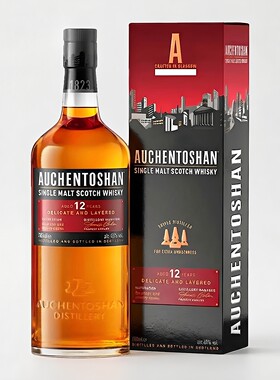 欧肯特轩12年Auchentoshan单一麦芽进口威士忌洋酒700ml 国行正品