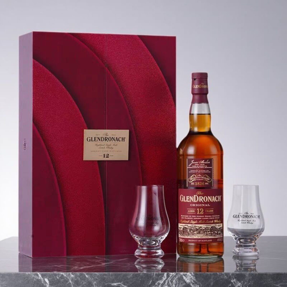 格兰多纳12年礼盒装雪莉桶蛇年礼盒装700ml苏格兰单一麦芽威士忌