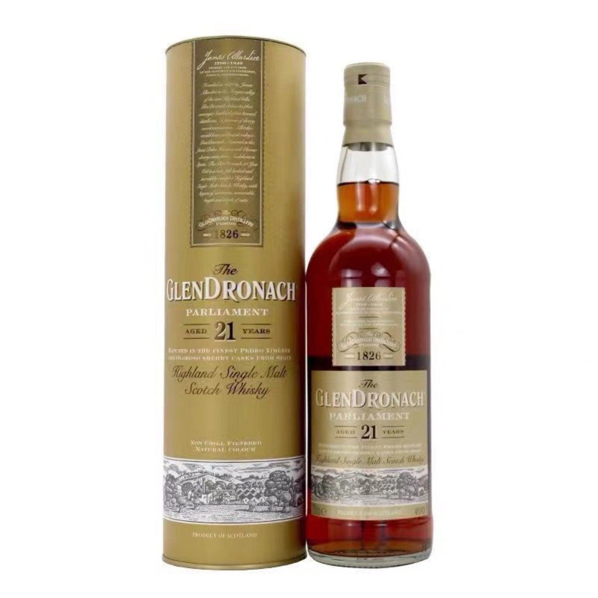 正品行货格兰多纳 21年 雪莉桶单一麦芽苏格兰威士忌 GLENDRONACH图片