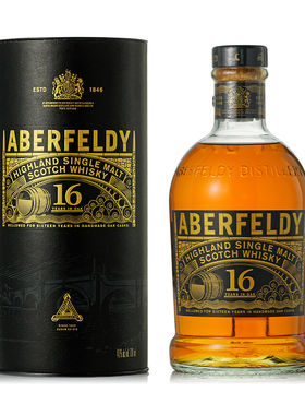 洋酒 艾柏迪16年高地单一麦芽苏格兰威士忌 ABERFELDY艾伯迪