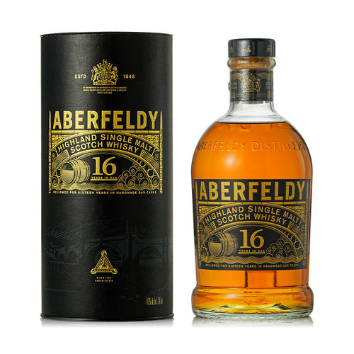 洋酒 艾柏迪16年高地单一麦芽苏格兰威士忌 ABERFELDY艾伯迪