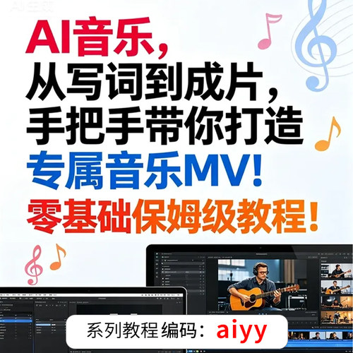 2026AI音乐编曲制作音乐教程生成创作Suno音乐人视频课程基础入门