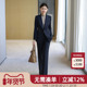 高级感藏青色西装 女气质通勤会议正装 显瘦直筒裤 冬季 百搭职业套装