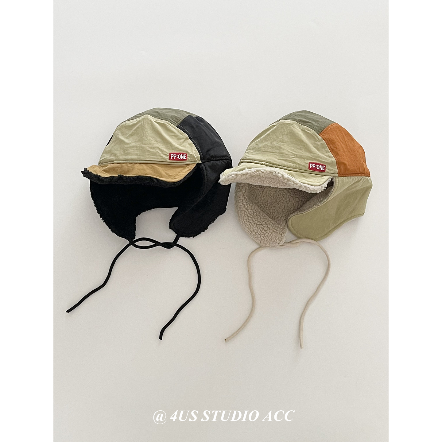 韩版拼色加绒防水雷锋帽