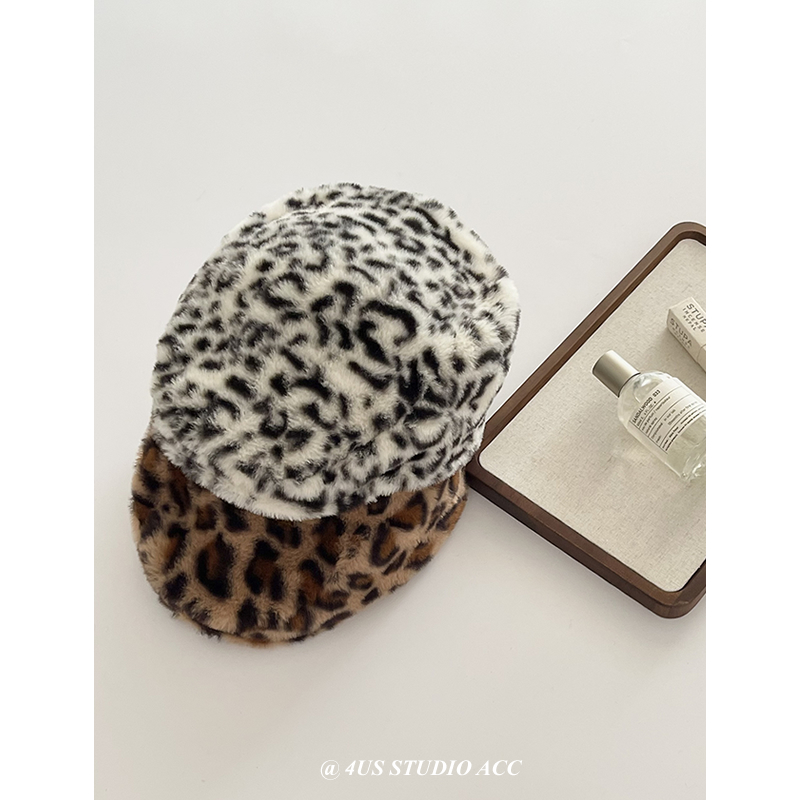 美式复古甜酷辣妹豹纹前进帽