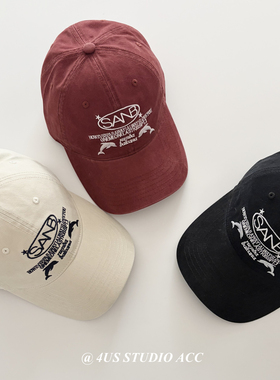 韩系氛围感字母刺绣棒球帽女春季新款宽檐深顶鸭舌帽显脸小遮阳帽