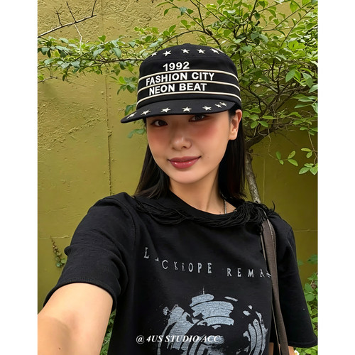 美式潮牌复古平檐鸭舌帽
