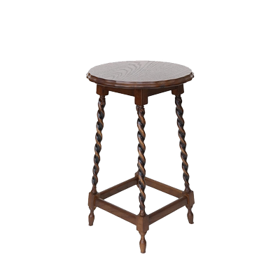 实木中古边几法式复古桌子小花几