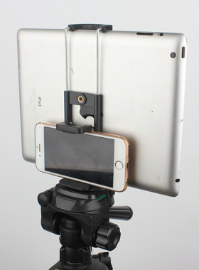 手机直播支架配件平板夹电脑三脚架拍视频三角架转接夹子头ipad