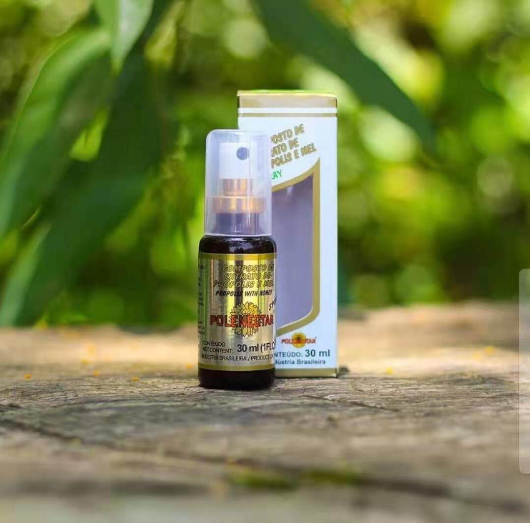 代购巴西polenectar绿蜂胶口喷保莱塔液体喷剂成人喷嗓子口腔单瓶