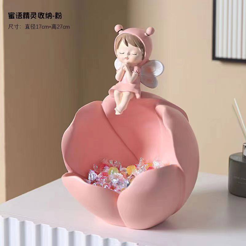 网红ins少女蜜蜂女孩收纳摆件玄关书房茶几办公室桌面装饰品礼物,家居饰品,桌面摆件,淘宝优惠券,粉丝福利购,淘宝优惠卷