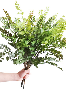 仿真花假花小把束绿植盆栽装饰植物隔断花箱造景插花配材薄荷叶