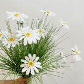 大洋葱草森系婚庆软装 含阳 仿真6头把束太阳花 家居酒店拍摄假花