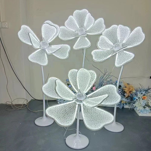 新款婚庆道具发光牡丹花路引LED灯带路引灯光花瓣路引婚礼路引